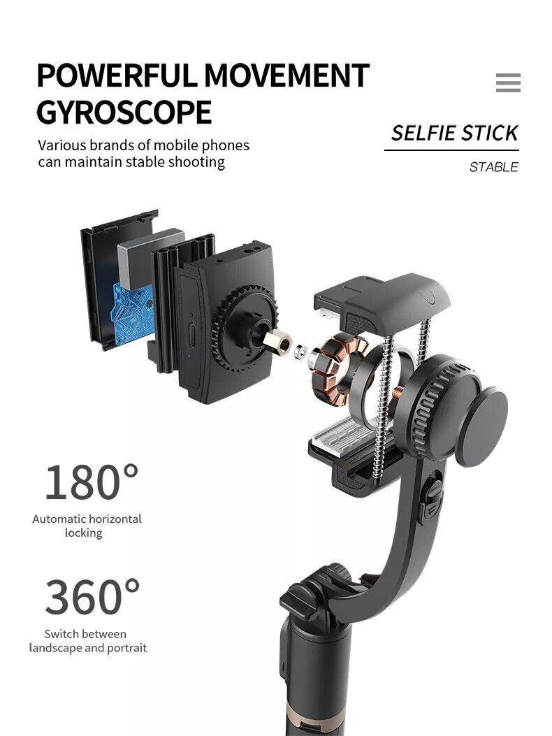 Gimbal Stabilisator Bluetooth Anti-Shake Schwebestativ Selfiestick Selbstauslöse