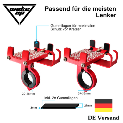 Handyhalterung Fahrrad ALU Halterung Motorrad Handy Halter Lenker Smartphone NEU